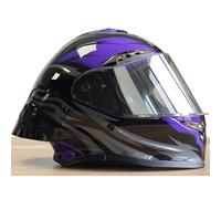 Full-Face Motorcycle Helmet for Adults Full-Face Motorcycle Helmet for Men and Women ECE Certified Large Tail Wing Design Various Lens Styles Fashionable Simple Style D,S(53-55CM)