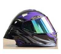 Full-Face Motorcycle Helmet for Adults Full-Face Motorcycle Helmet for Men and Women ECE Certified Large Tail Wing Design Various Lens Styles Fashionable Simple Style C,S(53-55CM)