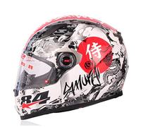 Full Face Motorcycle Helmet Samurai Motocross Racing Man Woman Casco Moto Casque Ece Approved No Pump Motorbike Helmets Mens Flip Face