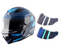 Full Face Motorcycle Helmet SH890 Hunter ECE 22.06 & DOT Approved - Motorbike Crash Helmet with Free Smoked & Iridium Visors