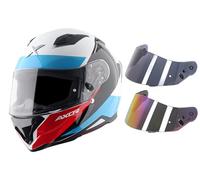 Full Face Motorcycle Helmet SH890 Hunter ECE 22.06 & DOT Approved - Motorbike Crash Helmet with Free Smoked & Iridium Visors