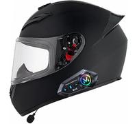Full Face Motorcycle Helmet with Bluetooth | ECE/DOT Approved | Adult Helmets for Men & Women | Cool Rider Protective Gear U,S=55-56cm