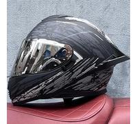Full Face Motorcycle Helmet with Double Visor ECE Approved Various Lens Styles Helmet for Men Women Adults Moped Street Scooter Cruiser Black D,XXL 61-62