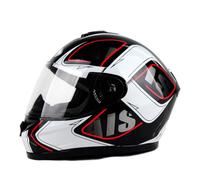 Full-face Motorcycle Helmet with Dual Lenses for Street Highway Cruising Scooter Helmets for MenWomen Commuting On Roads Legal White XL/61-62cm