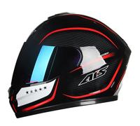 Full-face Motorcycle Helmet with Dual Lenses for Street Highway Cruising Scooter Helmets for MenWomen Commuting On Roads Legal Black XL/61-62cm