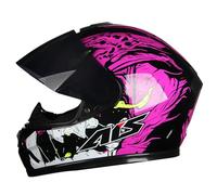 Full-face Motorcycle Helmet with Dual Lenses for Street Highway Cruising Scooter Helmets for MenWomen Commuting On Roads Legal Red XL/61-62cm