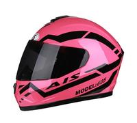 Full-face Motorcycle Helmet with Dual Lenses for Street Highway Cruising Scooter Helmets for MenWomen Commuting On Roads Legal Pink XL/61-62cm