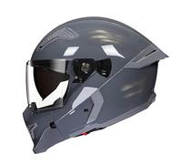 Full Face Motorcycle Helmets, Motorbike Flip Up Front Helmet With Removable Chin Mask, 3/4 With Dual Visor, For Scooter Bike Chopper Cruiser(B,L(61~62CM))