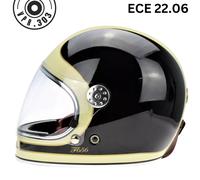 Full Face Motorcycle Motorbike Retro Fiberglass Crash Lid Helmet ViPER F656 Ece