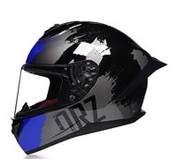 Full Face Motorcycle Street Bike Helmets with Clear Visor Lightweight DOT/ECE Approved Helmet for Adult Men Women Motorbike Moped Motocross Snowmobile Touring Sports,Blue,XL