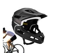 Full Face Mountain Bike Helmet | Removable Chin Pad Mountain Bike Helmet,Adjustable Cycling Protective Head Gear with Ventilation for Adults Riders Bikers Cyclists Women Beginners