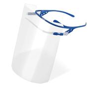 Full FACE Shield - Frame with 10 Visors Blue