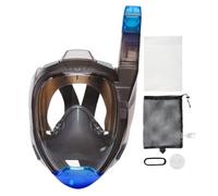 Full Face Snorkel, Anti Fog Diving Shield, Panoramic 180° Swim Gear, Anti Leak Snorkeling Cover, Dry Top System, Ideal for Adults Women Men Swimming, Oceans, Pool Adventures