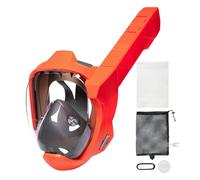 Full Face Snorkel, Anti Fog Diving Shield, Panoramic 180° Swim Gear, Anti Leak Snorkeling Cover, Dry Top System, Ideal for Adults Women Men Swimming, Oceans, Pool Adventures