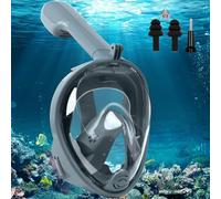 Full Face Snorkel Mask Adult, Diving Mask with Detachable Camera Mount 180° Panoramic View, Foldable Snorkeling Mask Anti-Fog Anti-Leak, Professional Adjustable Snorkel Mask for Unisex Women Men