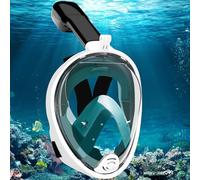 Full Face Snorkel Mask Adult, Diving Mask with Detachable Camera Mount 180° Panoramic View, Foldable Snorkeling Mask Anti-Fog Anti-Leak, Professional Adjustable Snorkel Mask for Unisex Women Men