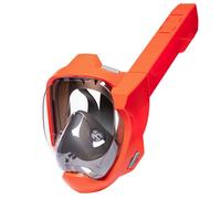 Full Face Snorkel Mask, Upgraded Side Breathing Tube with 67% Increased Oxygen Intake, Anti-Leak Anti-Fog Diving Mask, 180° Panoramic View with Compatible Camera Mount for Adults & Teens (S/M)