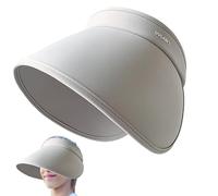 Full Face Sunscreen Hat, Polyester Fiber Wraparound Sun Hat with Hollow Mesh Design, Adjustable Sun Protection Visor, Sun Visor Hats Empty Top, Sun Hat with Wraparound Brim for Women