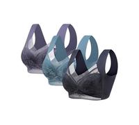 Full Figure Bra Women's Lace Bras Womens Comfy Anti Sagging Plus Size Sports Correction High Impact Push up Bandeau Tube Top (N, XXXXXL)