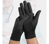 Full Finger Copper Compression Gloves for Men Women Arthritis Soreness Relief M