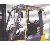 Full Forklift Cab Enclosure Cover Clear Vinyl Fits Crown Standard Size Truck Windshield Rain Canopy Cover, Waterproof Vinyl for UV Protection