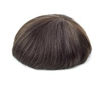 Full French Lace Wig For Men 100% Human Hair Men Toupee Black Brown Blonde Color Men's Replacement System Straight Toupee 8x10#120#Color 220
