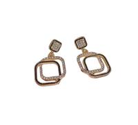 full geometric square earrings for women, 2022 high-end sense, light luxury, small group design
