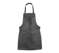Full Grain Leather Apron Butcher -Cook-BBQ -Cooking - Wood work - Cheff - BBq Grill Gift - DIY - Grill Apron (Black)