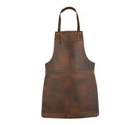 Full Grain Leather Apron Butcher -Cook-BBQ -Cooking - Wood work - Cheff - BBq Grill Gift - DIY - Grill Apron (Distressed Brown)