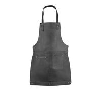Full Grain Leather Apron for Butcher, Chef, BBQ Grill, DIY, Wood Work and Cooking (Black)