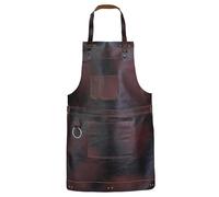 Full Grain Leather Apron for Butcher, Chef, BBQ Grill, DIY, Wood Work and Cooking (Dark Brown)