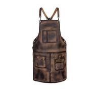 Full Grain Leather Apron Leather Apron Butcher DIY BBQ Cooking Blacksmith Barber woodwork apron (Birthday Gift (Brown Wax)
