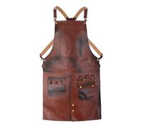 Full Grain Leather Apron Leather Apron Butcher DIY BBQ Cooking Blacksmith Barber woodwork apron (Birthday Gift (Dark Brown)