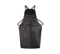 Full Grain Leather Apron with Zip Butcher, Cook, BBQ Grill, Chef, Woodwork, Apron (Chocolate Brown)