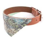 Full Grain Leather Dog Collar with Bandana