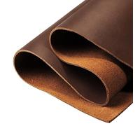 Full Grain Leather Pieces for Leather Working, 12"x24" Tooling Leather Sheets for Crafts Genuine Leather Material 1.8-2.1 mm Thick Leather Hide for Crafting Earring Hobby Dark Brown