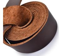 Full Grain Leather Straps - 1 Inch Wide, 72 Inches Long, Brown, Smooth Surface for Crafts, Tooling, Belt, Garden Tools