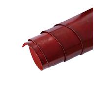 Full Grain Vegetable Tanned Tooling Leather Square 1.2-1.6mm (3-4oz) Thick Pre-Cut Cowhide Leather Sheet for Leather Crafting (12 x 12 in, Red)
