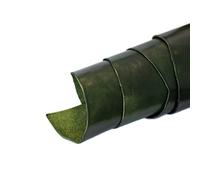 Full Grain Vegetable Tanned Tooling Leather Square 1.2-1.6mm (3-4oz) Thick Pre-Cut Cowhide Leather Sheet for Leather Crafting (12 x 12 in, Green)
