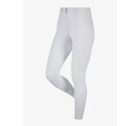 LeMieux Amara II Breeches with Full Seat Silicone Grip in White - 4 Way Stretch Fabric - Woman's Horse Riding Pants with Belt Loops & Faux Pockets - UK 14