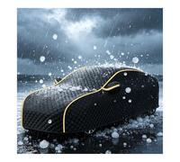 Full Hail Protector Car Cover for Mercede s SL-Class R230 SL 500 5-Layer Thick Cotton,Outdoor Winter Car Covers Waterproof Breathable Protection Sunproof UV Rain,with Reflective Strip(Black)