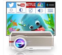 Full HD 1080P LCD LED Outdoor Movie Projector 6500Lumen Video Projector 200'' Display Home Cinema Game Sports with Speakers Zoom Keystone HDMI USB AV Audio for Smart Phone TV Stick DVD PC Laptop PS5