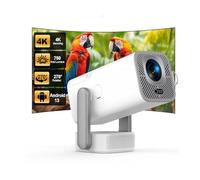 Full HD 1080P projector, supports 4K 3D video, model TD80Pro, equipped with WiFi and Android system, portable projector, suitable for outdoor home theater use (TD80Pro)