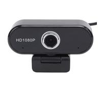 Full HD 1080P Webcam with Microphone, Wide Angle Lens, USB 2.0, 360° Rotation, Plug and Play, for Online Study and Work, Video Call