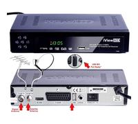 FULL HD COMBO Freeview HD + Satellite Receiver for FreeSat & Sky Dish - Twin Tuner, USB Recording to USB Stick, HDMI, Media Player, No Monthly Fees