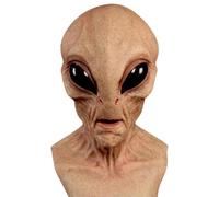 Full Head Alien Funny Mask Latex Halloween Scary Mask | Halloween Scary Mask Creepy Alien Mask Props for Halloween Carnival Costume Party Props Masquerade Cosplay
