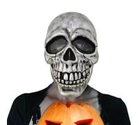 Full Head Skull Masque Full Head Scary Realistic Latex Movable Jaw