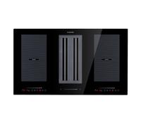 Extractor Fan Induction Hob 271 m³/h A+ Timer Steel Glass Safety Lock 110W Black