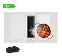 Full House 90cm 4 Ring Induction Hob with Extractor White