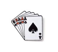 Full House Aces & Eights Metal Enamel Pin Badge Lapel Brooch Playing Cards Poker Gambling Casino